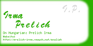 irma prelich business card